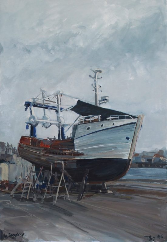 Bateau en cale sèche